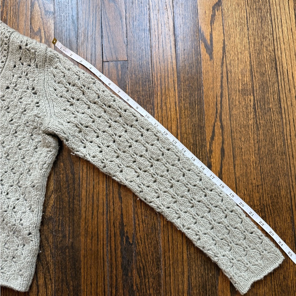 Vince Crochet Cardigan, Green, Medium - Picture 8 of 8